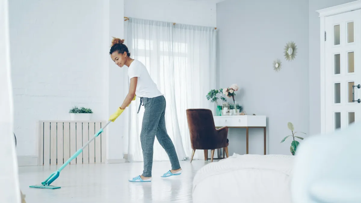 Professional residential cleaning service - home mopping and floor care